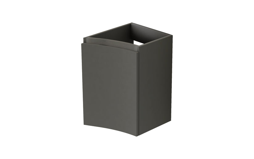 BH Vague Side Cabinet 1 Door GLOSSY ANTHRACITE - Image 1