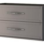 BH TIFFANY BASE UNIT 2 DRAWERS GRAY CLOUD