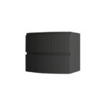 BH 55662 Olimpia Base Cabinet 2 drawers Fluted Fronts GRAPHITE