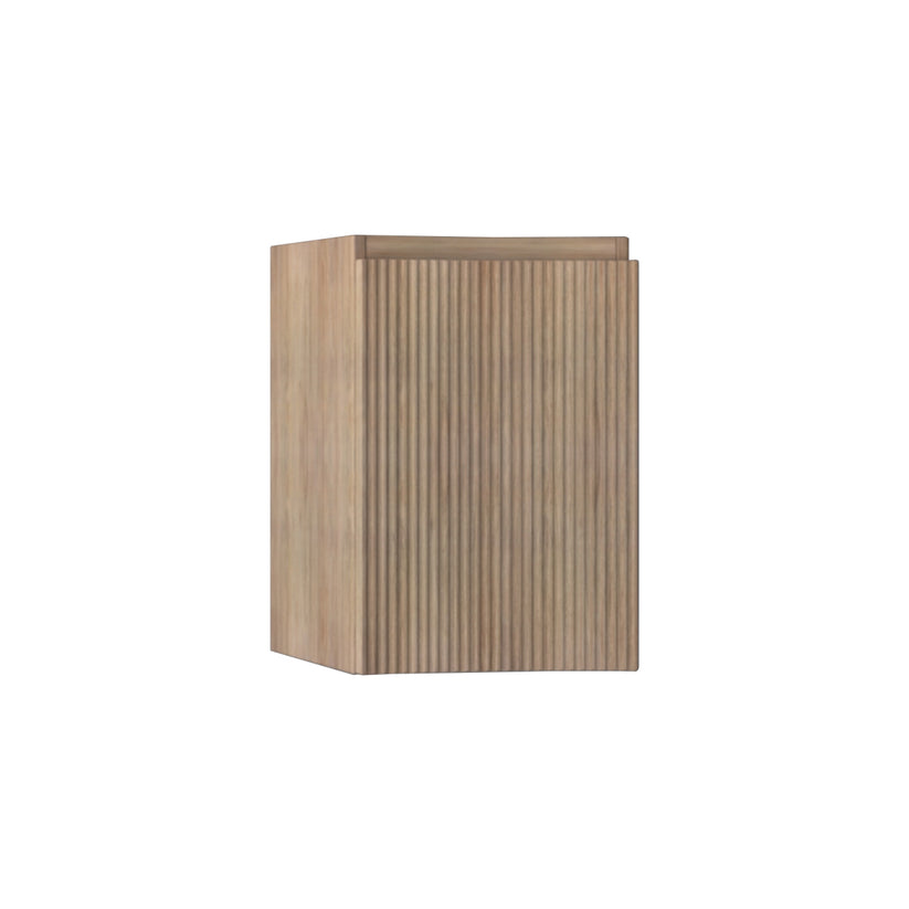 BH Olimpia Side Cabinet 1 door Fluted Fronts OAK TOBACCO - Image 1