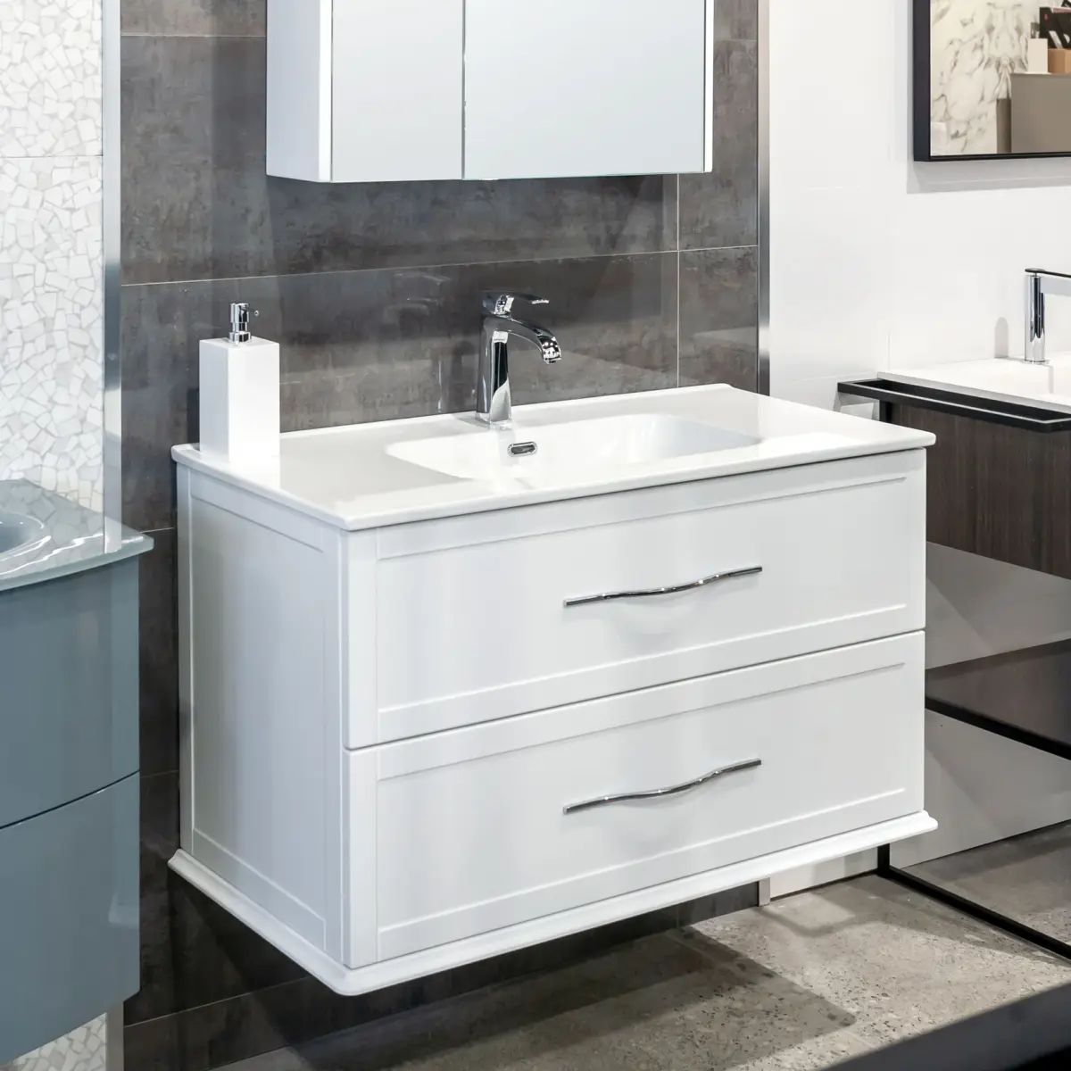 BH TIFFANY BASE UNIT 2 DRAWERS MATT WHITE - Image 4