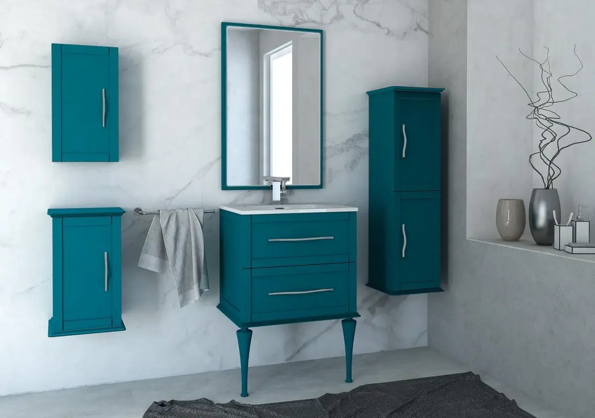 BH TIFFANY BASE UNIT 2 DRAWERS PETROL BLUE - Image 3